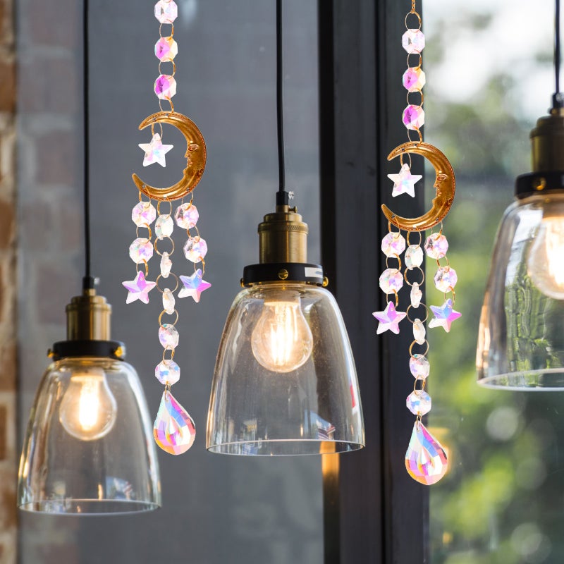 Crystal Hanging Sun Catcher Window Hanging Face Decor - Image 3