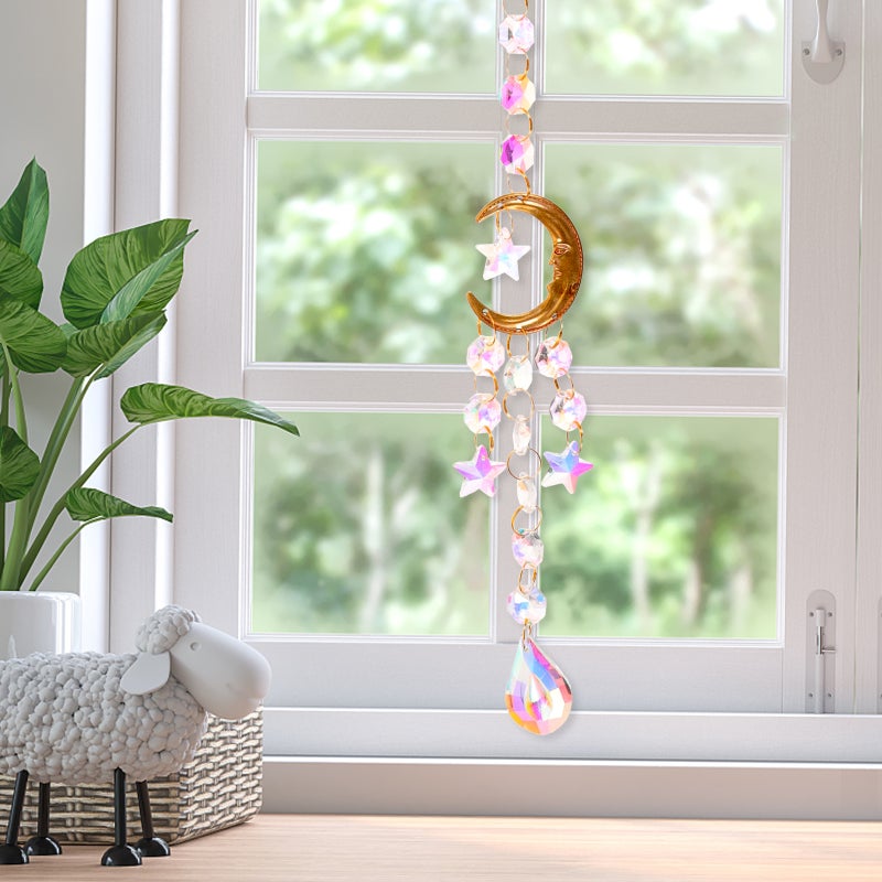 Crystal Hanging Sun Catcher Window Hanging Face Decor - Image 5