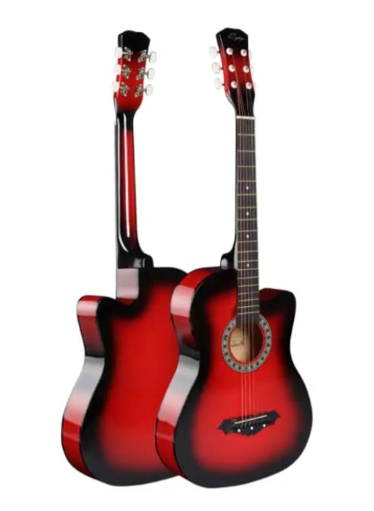 Megarya عزف بأناقة: مجموعة ميغاريا للجيتار الصوتي للمبتدئين (أحمر) - Image 2