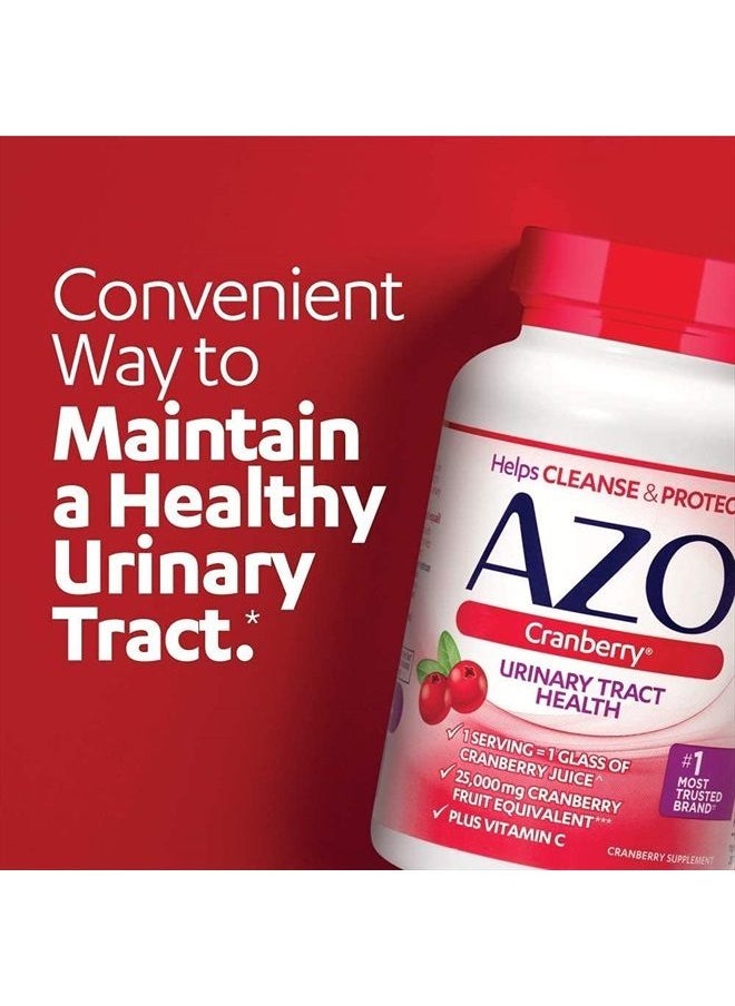 AZO Cranberry Urinary Tract Health Supplement, 1 Serving = 1 Glass of Cranberry Juice, Sugar Free Cranberry Pills, Non-GMO 100 Softgels  - Image 2