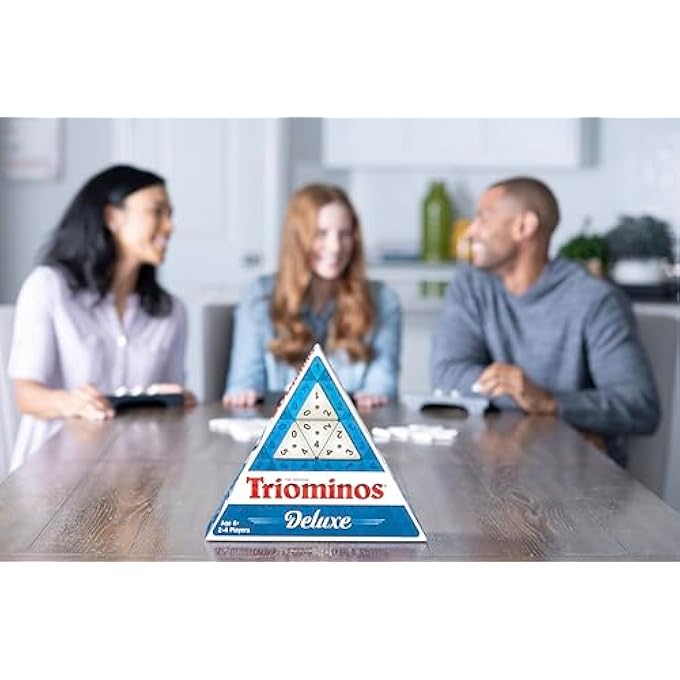 Goliath Pressman Tri-Ominos - Deluxe Edition Triangular Tiles with Brass Spinners, 5" - Image 3