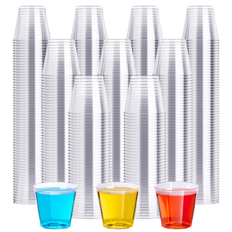 JOLLY PARTY 1 OZ 1000 Pack Plastic Shot Glasses  Disposable Cups  1 Ounce Tasting Cups Party Cups Perfect for Whiskey  Wine Tasting  Food Samples  and Parties - Image 1