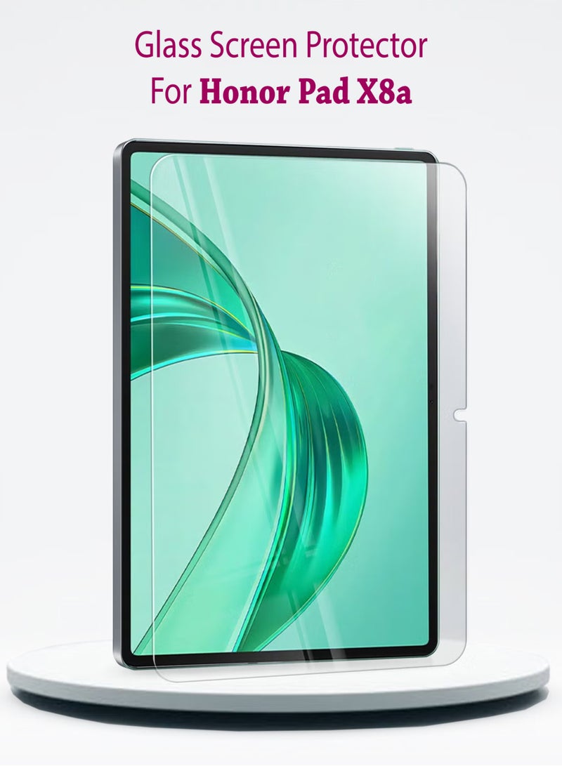 حماية شاشة زجاجية مقساة لجهاز Honor Pad X8A - شفافية عالية، لمسة رقيقة، مضادة للانفجار، حواف دائرية سلسة، تركيب سهل، واقي شاشة لجهاز Honor Pad X8A - Image 1
