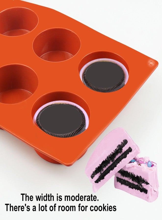 Palksky (3 Pcs) Round Cylinder Candy Mold/Chocolate Cover Cookie Mold for Sandwich Cookies Muffin Cupcake Brownie Cake Pudding Jello(Random Color) - Image 2