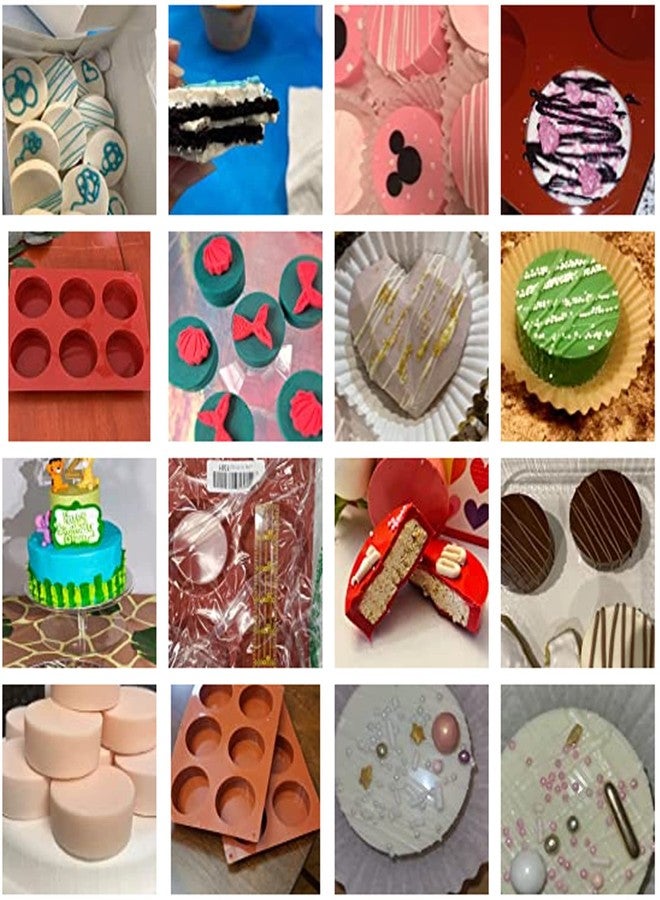 Palksky (3 Pcs) Round Cylinder Candy Mold/Chocolate Cover Cookie Mold for Sandwich Cookies Muffin Cupcake Brownie Cake Pudding Jello(Random Color) - Image 5