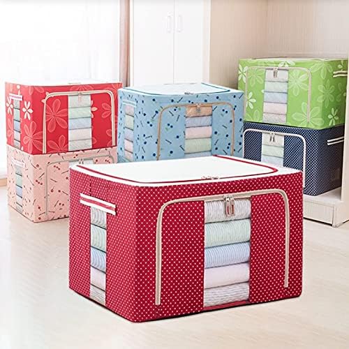 SoleShade SoleShade Foldable Steel Frame Clothes Zip Organizer Fabric Storage Box 66L MultiColor  - Image 3