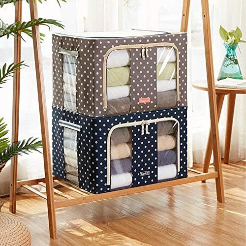 SoleShade SoleShade Foldable Steel Frame Clothes Zip Organizer Fabric Storage Box 66L MultiColor  - Image 4