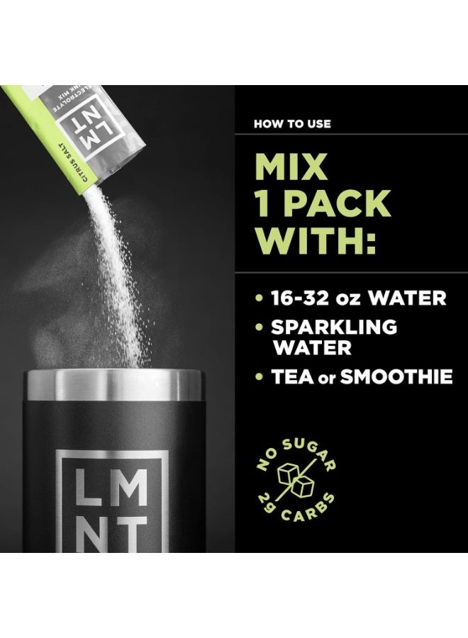 LMNT Zero Sugar Electrolyte Drink - Citrus Salt - 30 Count - Image 5