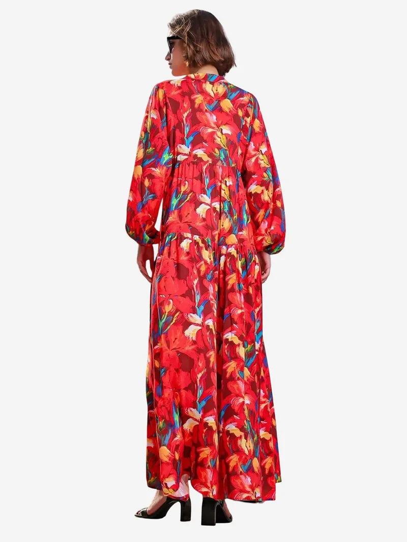 BIG DART BDART Patterned V-Neck Maxi Dress