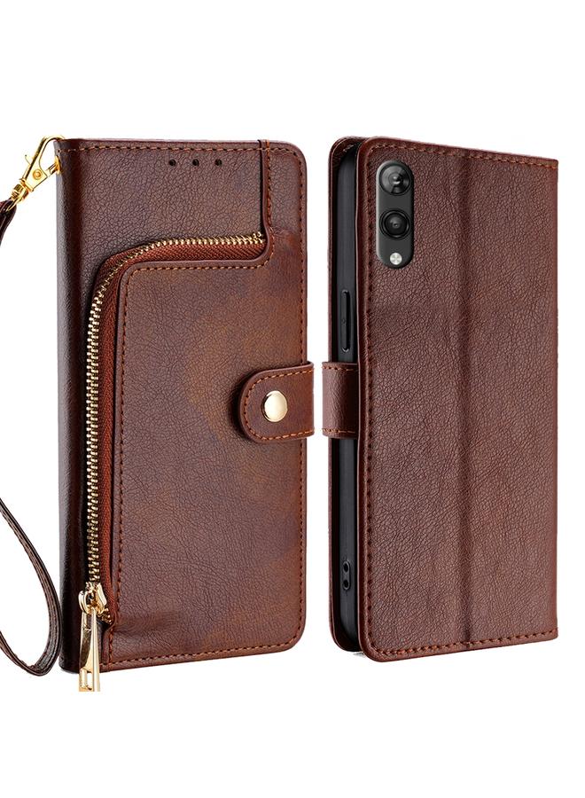 S-TOP Case For Rakuten Hand 5G Zipper Bag Leather Phone Case - Image 1