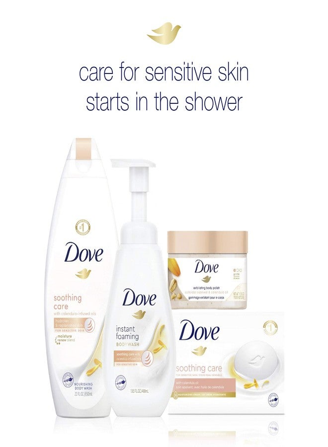 Dove Soothing Care Moisturizing Beauty Bar For Sensitive Skin with Calendula Oil Effectively Washes Away Bacteria, Hydrating and Replenishing Skin Care 3.75 oz 6 Bars - Image 2