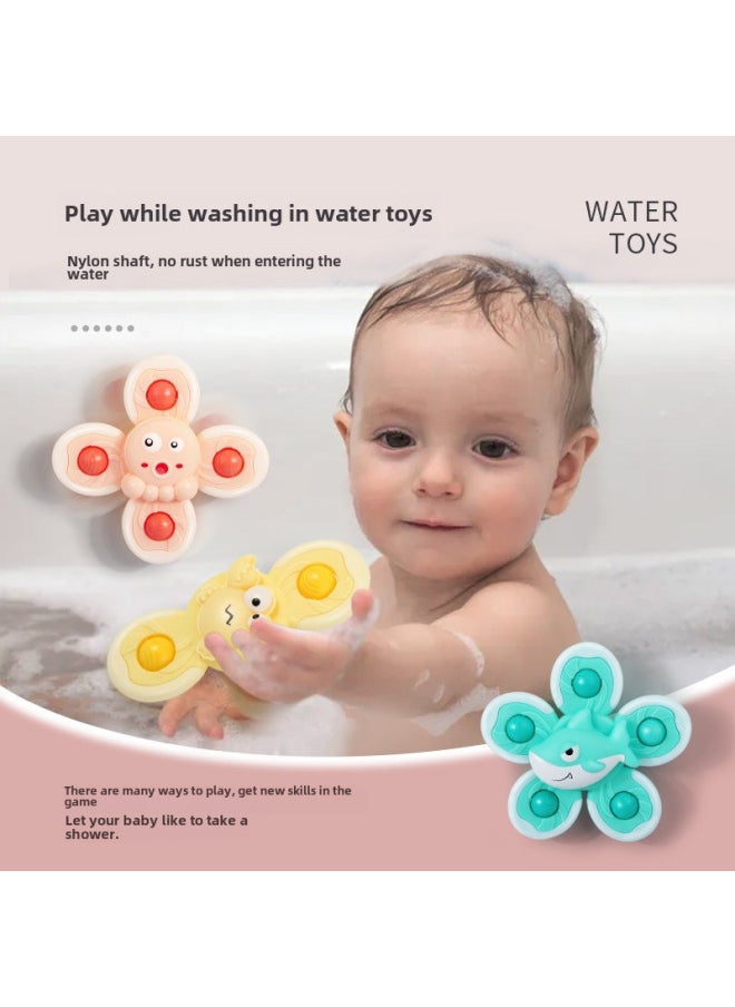 Generic - Baby Sucker Turning Music Toy Baby Rattle Puzzle Appease Cartoon Water Spinning Fingertip Top-Color:[Small Crab/Small Marine Fish/Octopus Turns To Music (132g)]] - Image 1