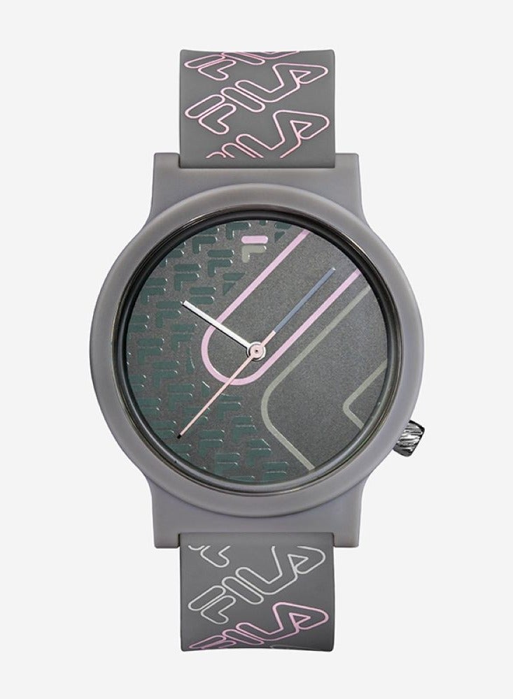 فيلا ساعة فيلا للجنسين بحزام سيليكون رمادي 41 ملم - Image 1