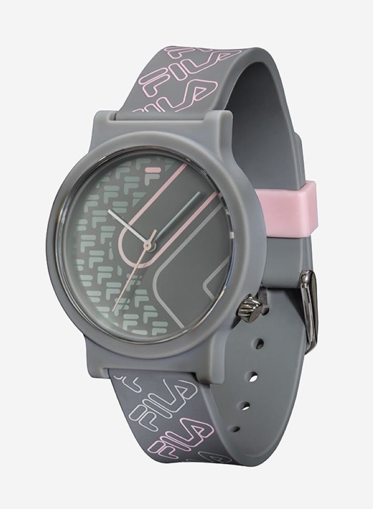 فيلا ساعة فيلا للجنسين بحزام سيليكون رمادي 41 ملم - Image 2