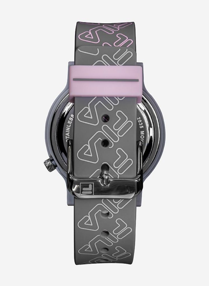 فيلا ساعة فيلا للجنسين بحزام سيليكون رمادي 41 ملم - Image 4