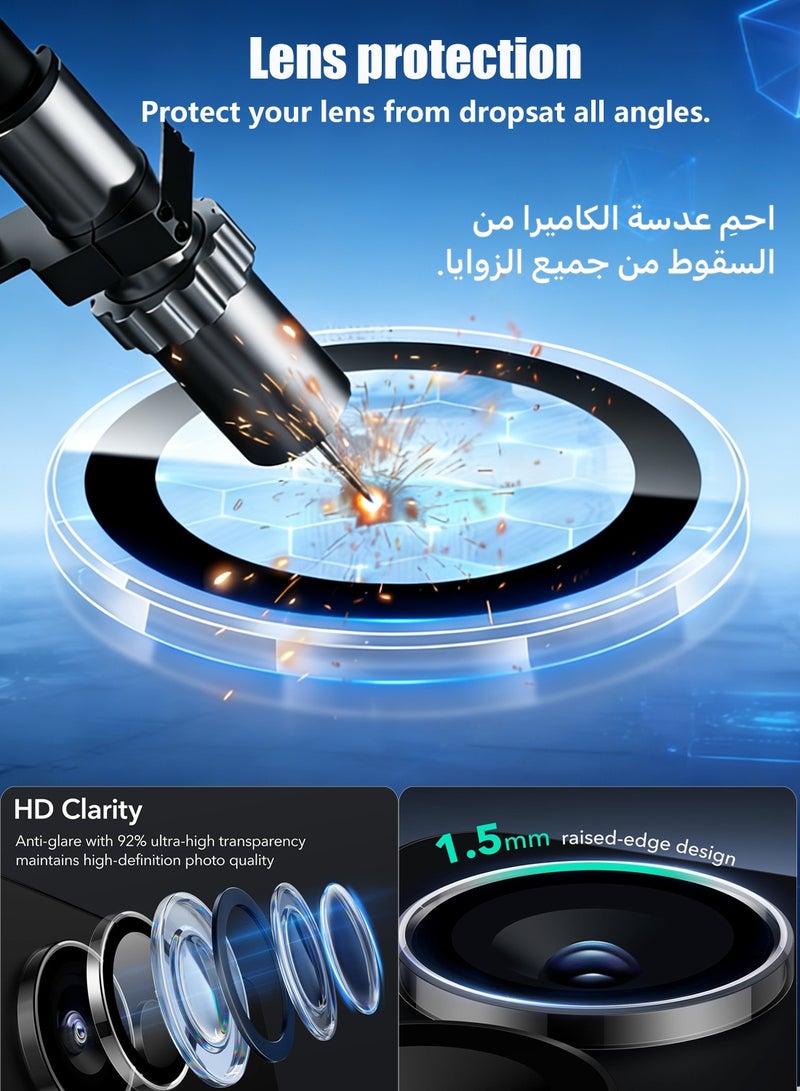 كلبور مجموعة حماية 2 في 1 من واقي شاشة الخصوصية مع واقي كاميرا لهاتف Samsung Galaxy S26 Ultra، زجاج مقسّى مضاد للتجسس - عالي الدقة - Image 5