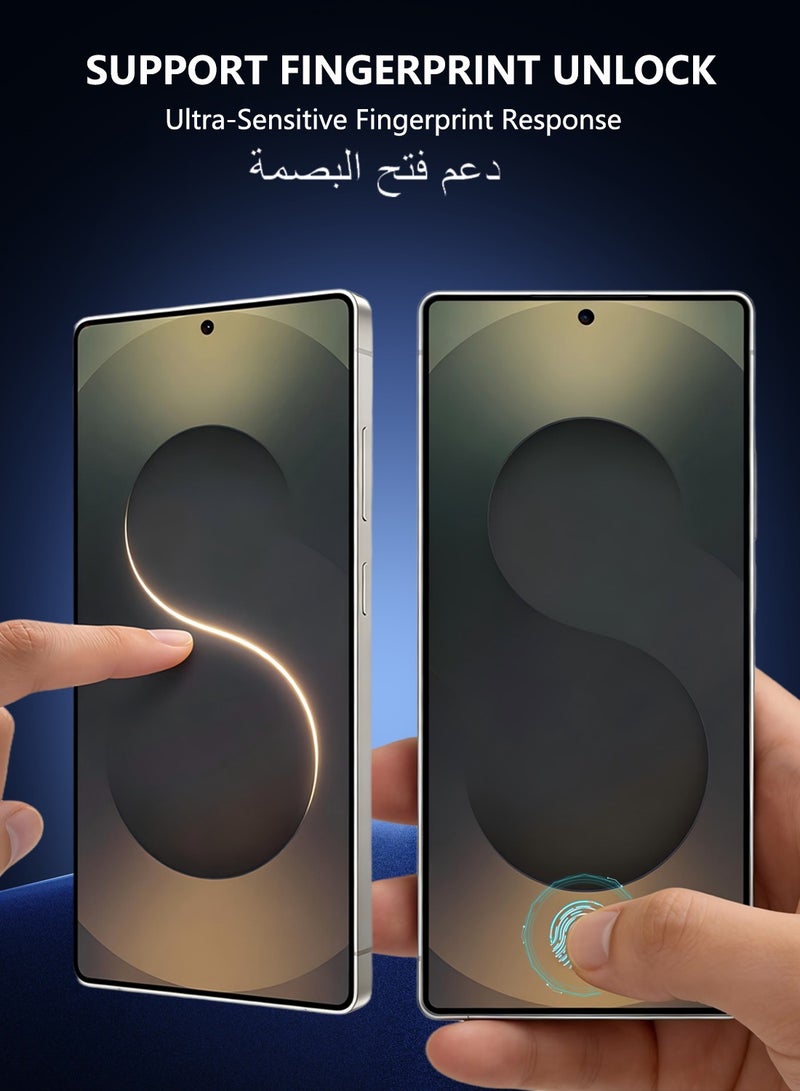 كلبور مجموعة حماية 2 في 1 من واقي شاشة الخصوصية مع واقي كاميرا لهاتف Samsung Galaxy S26 Ultra، زجاج مقسّى مضاد للتجسس - عالي الدقة - Image 4
