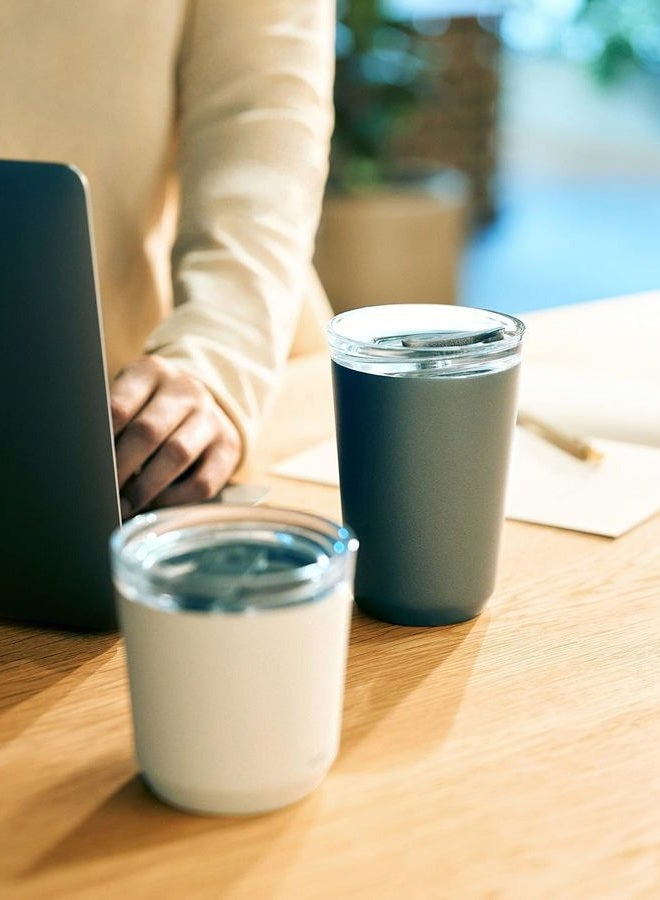 Kinto 20445 To-Go Tumbler, 12.2 fl oz (360 ml), With Plug, Silver - Image 2