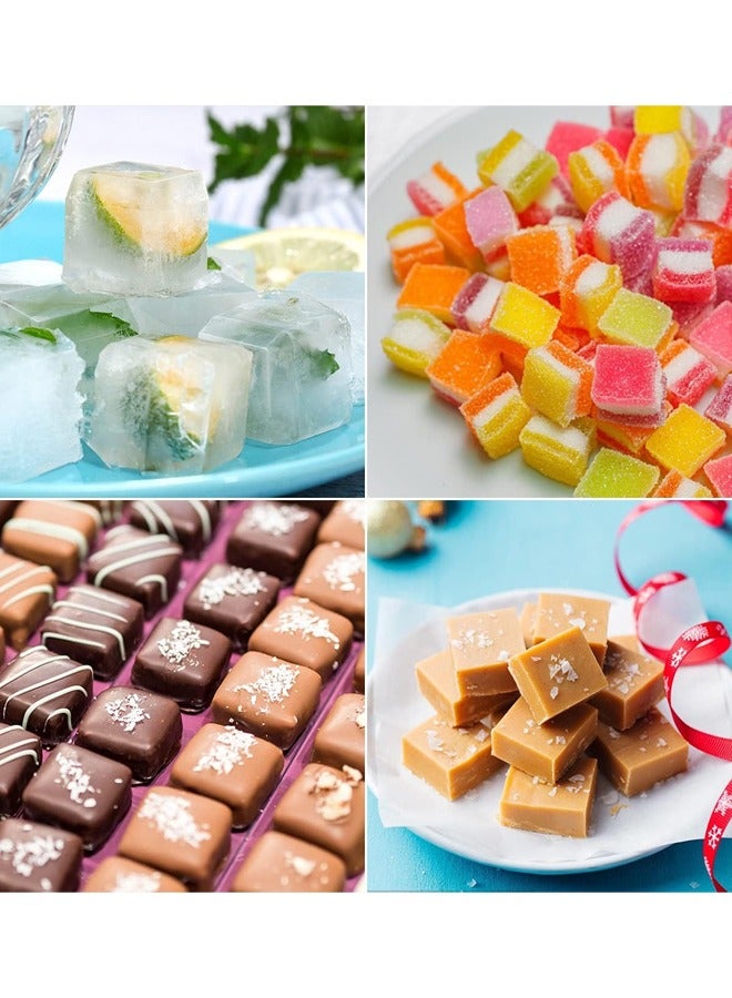 قالب شوكولاتة مربع، 80 تجويفًا من قوالب السيليكون للشوكولاتة والكراميل والبرالين ومكعبات الثلج والهلام والصمغ - Image 5