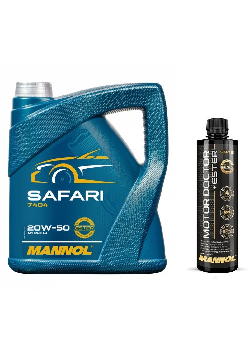 مانول عرض الحارس من مانول (زيت المحرك مانول سفاري 20W-50 سعة 4 لتر) + (عبوة إضافية لتعزيز زيت المحرك ومانع للاحتكاك والتسريب ومحافظ على اللزوجة) - Image 4