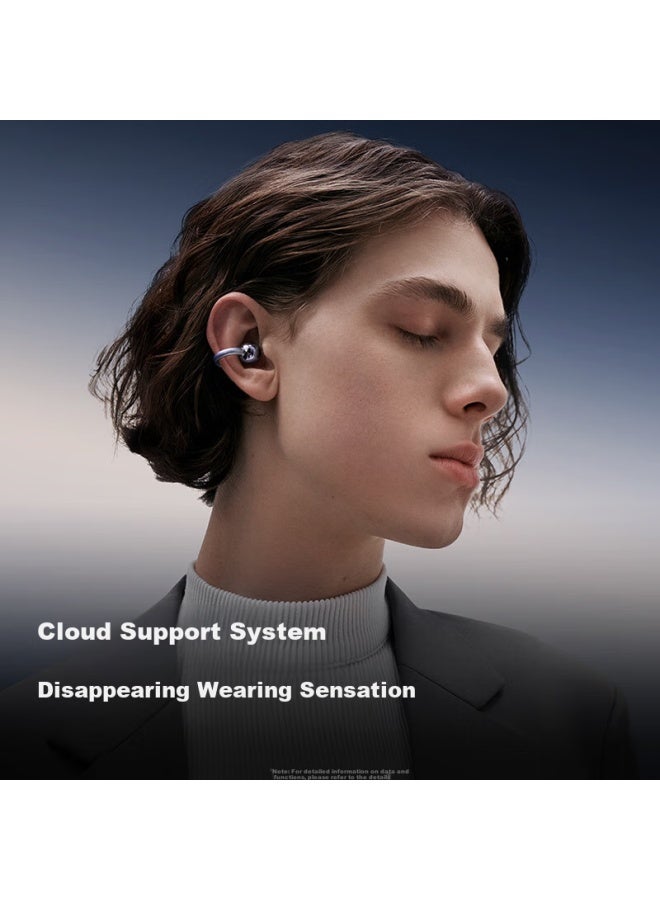 Sanag S6s Ultra Ai Bone Conduction Concept Bluetooth Earphone Ear Clip Open Wireless Clip Ear Style Non-in-ear Hearing Protection Sports Call Noise Reduction Ear Clip Earphone - Image 2