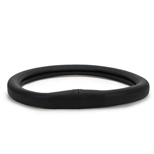 Zapcart Extra Grip Faux Leather 01 Flat Bottom D-Shape Anti-Slip Steering Wheel Cover Compatible with Hyundai Creta (2020-2021, Black) - Image 2