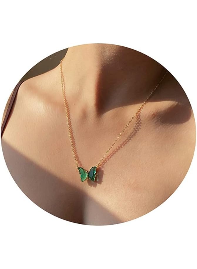 Julia Store Stainless Steel Elegant Dainty Butterfly Necklace for Women 14K Gold Plated Butterfly Pendant Necklace Minimalist Charm Jewelry By Julia Store  - Image 1