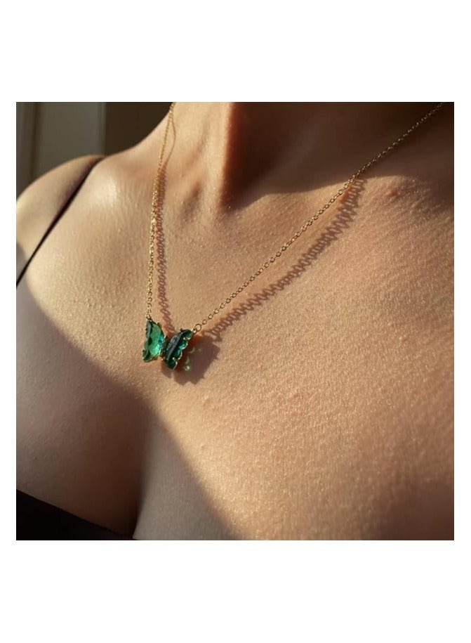 Julia Store Stainless Steel Elegant Dainty Butterfly Necklace for Women 14K Gold Plated Butterfly Pendant Necklace Minimalist Charm Jewelry By Julia Store  - Image 3