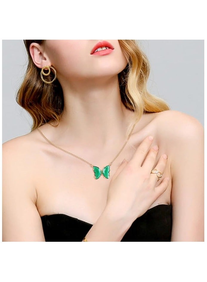 Julia Store Stainless Steel Elegant Dainty Butterfly Necklace for Women 14K Gold Plated Butterfly Pendant Necklace Minimalist Charm Jewelry By Julia Store  - Image 4