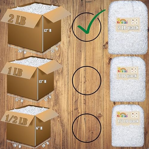 Mood Lab Crinkle Cut Paper Shred Filler 2 LB White Shredded Cut Paper for Basket Filling Gift Box Kraft Wrapping Paper - Image 5