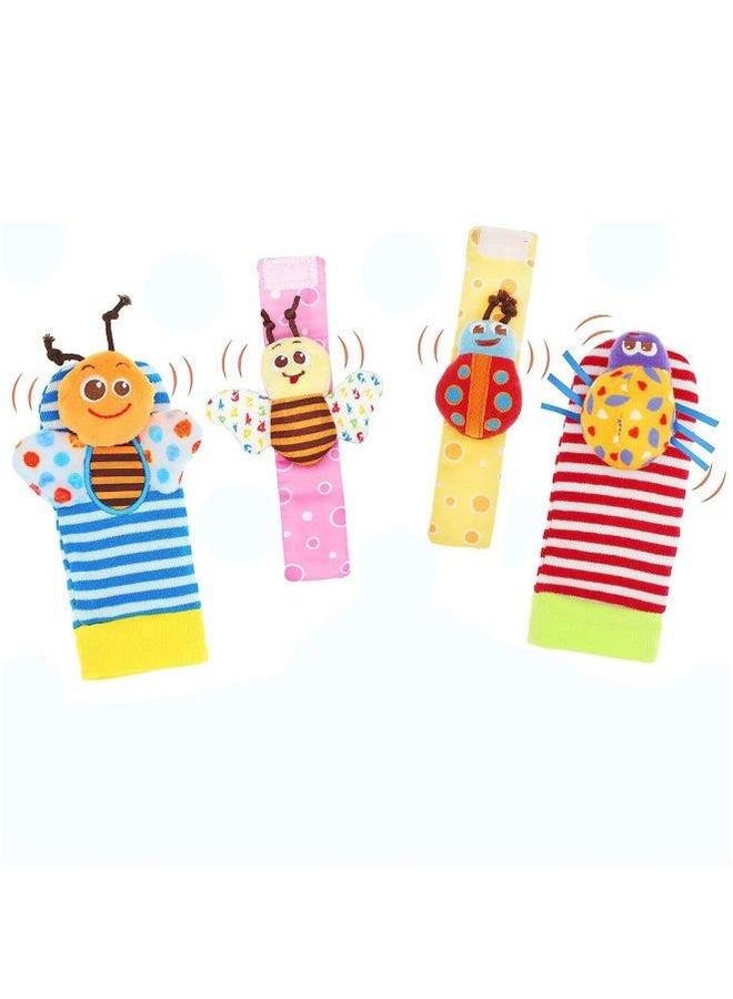 Baby Rattle Socks Wrist Finder Sensory Toys Foot Finding Toys-Color:Bee Suit  - Image 4