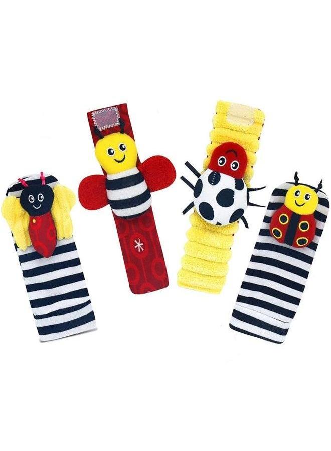 Baby Rattle Socks Wrist Finder Sensory Toys Foot Finding Toys-Color:Bee Suit  - Image 1