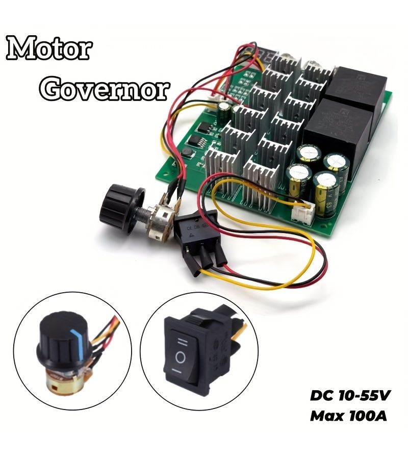 1pc 100A DC Motor Speed Regulator PWM 12V 36V Forward Reverse Digital Display - Image 1