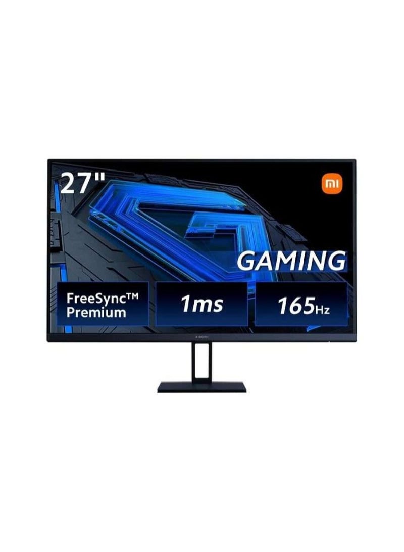 Xiaomi 27 Inch G27i Gaming Monitor Fast IPS Narrow bezel, 1ms GTG 165hz, FreeSync, 99% sRGB color, 178 viewing angle, Blue light filter (eye protection), Tilt (Forward/Backward), DP port ×1, HDMI 2.0 port ×1, Audio port ×1, DC IN cable port ×1 Black - Image 1