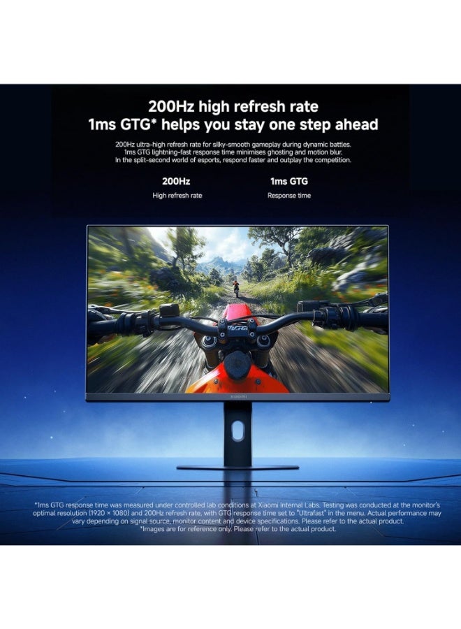 شاومي شاشة ألعاب G27i مقاس 27 بوصة، إطار ضيق IPS سريع، 1 مللي ثانية GTG 165 هرتز، FreeSync، لون sRGB 99%، زاوية عرض 178، مرشح الضوء الأزرق (حماية العين)، إمالة (للأمام/الخلف)، منفذ DP √ó1، منفذ HDMI 2.0 √ó1 ، منفذ الصوت √ó1، منفذ كابل DC IN √ó1 أسود - Image 2