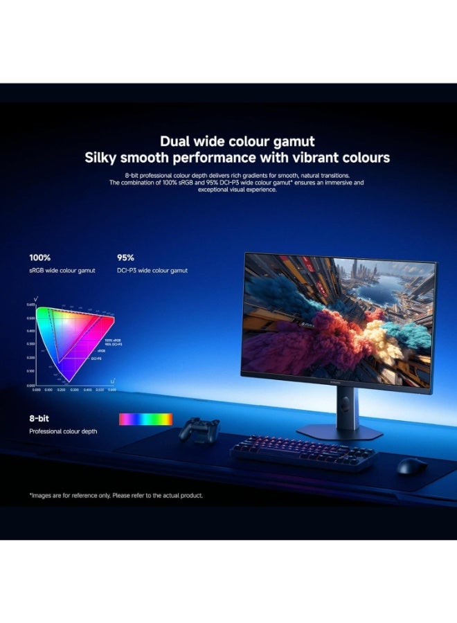شاومي شاشة ألعاب G27i مقاس 27 بوصة، إطار ضيق IPS سريع، 1 مللي ثانية GTG 165 هرتز، FreeSync، لون sRGB 99%، زاوية عرض 178، مرشح الضوء الأزرق (حماية العين)، إمالة (للأمام/الخلف)، منفذ DP √ó1، منفذ HDMI 2.0 √ó1 ، منفذ الصوت √ó1، منفذ كابل DC IN √ó1 أسود - Image 4