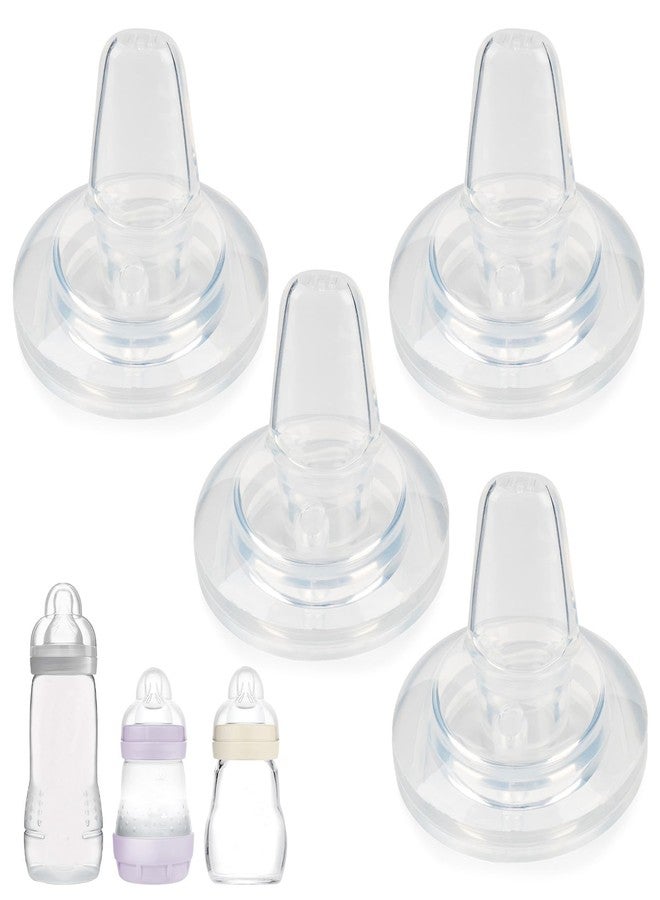 joyfeed Sippy Cup Nipples for MAM Easy Start Bottle,Easy Active Bottle and Glass Baby Bottles,Plastic Trainer Cup,Soft Silicone Nipples,Variable Flow Conversion Nipple,6+ Months,4 Count - Image 1