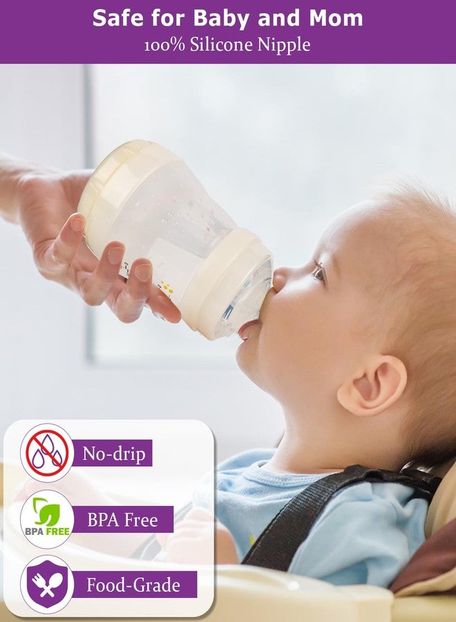 joyfeed Sippy Cup Nipples for MAM Easy Start Bottle,Easy Active Bottle and Glass Baby Bottles,Plastic Trainer Cup,Soft Silicone Nipples,Variable Flow Conversion Nipple,6+ Months,4 Count - Image 5