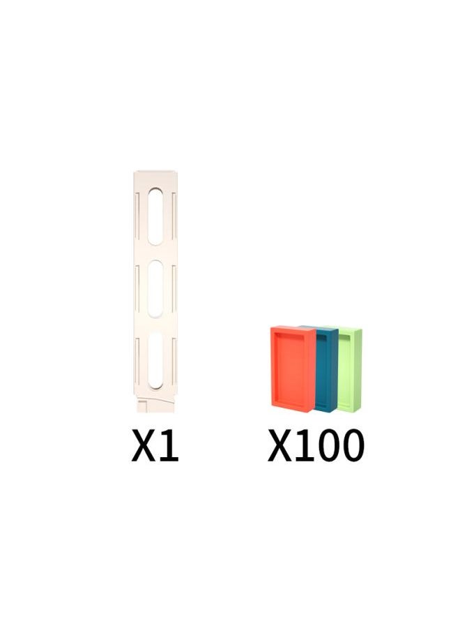 Net Red Electric Domino Small Train Automatic Card Put Children's Sound And Light Educational Toy Car 