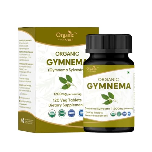 ORGANIC SPREE Gymnema 120 Tablets – USDA Organic Gymnema Sylvestre Supplement - Image 1