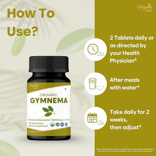 ORGANIC SPREE Gymnema 120 Tablets – USDA Organic Gymnema Sylvestre Supplement - Image 3