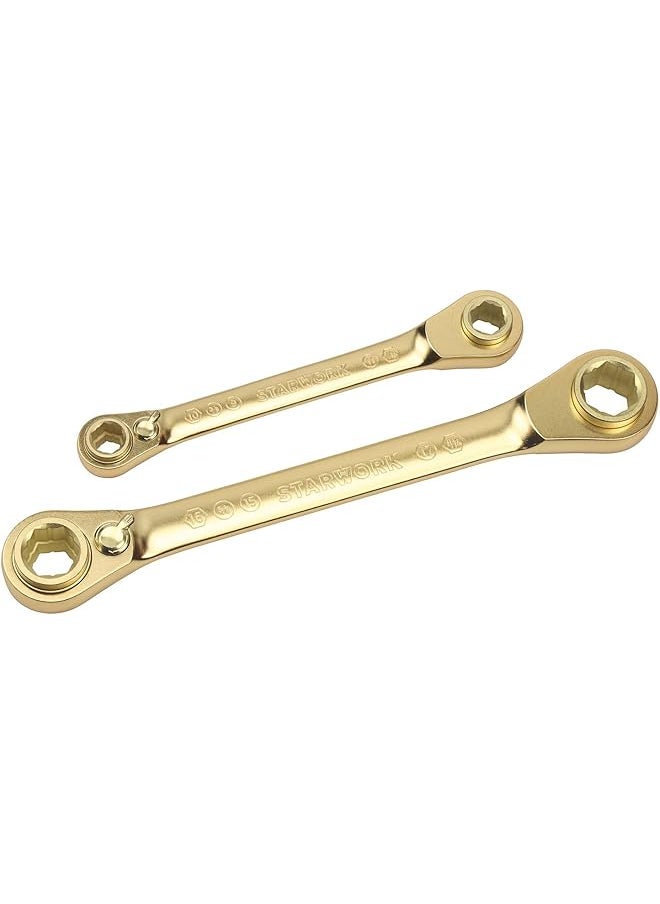 PROMASS promass 2Pc. 10 in 1 GPlating™ Double Box End Reversible Ratcheting Wrench Set  - Image 1