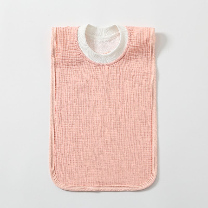Oversized Baby Bibs Waterproof Multi-Use Light pink (gauze pullover saliva towel)