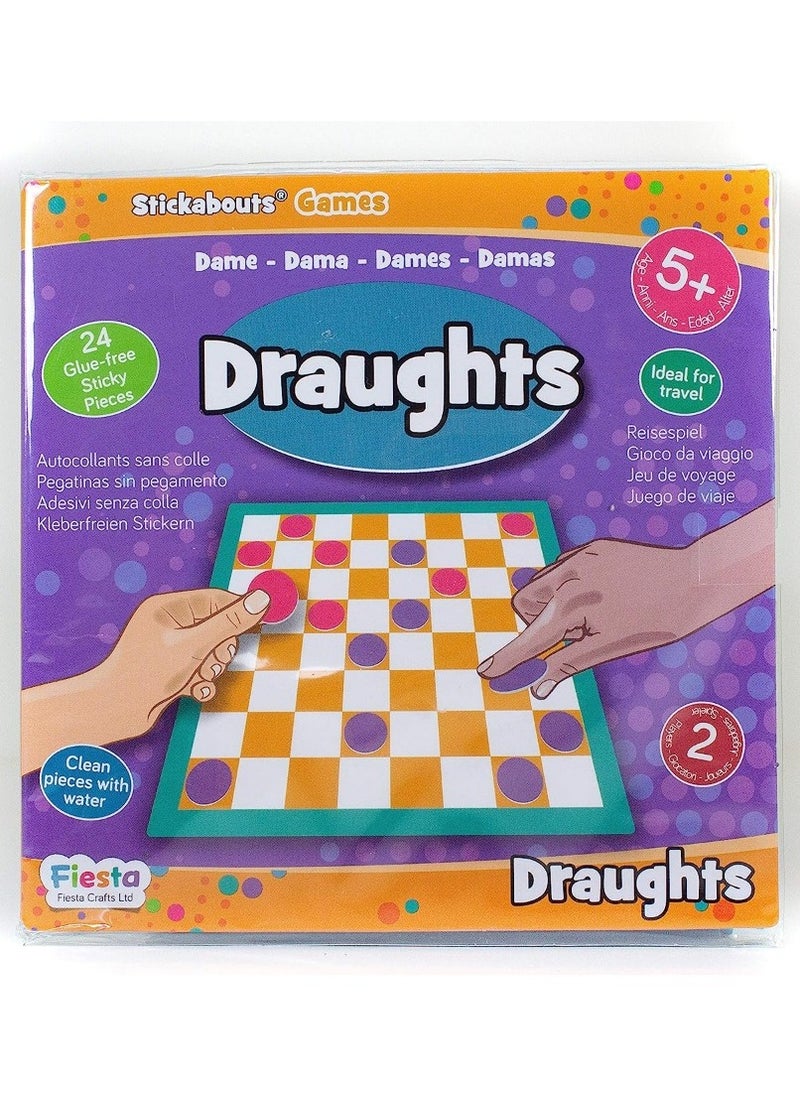 Fiesta Crafts - Fiesta Crafts Draughts Stickabouts Game - Image 1