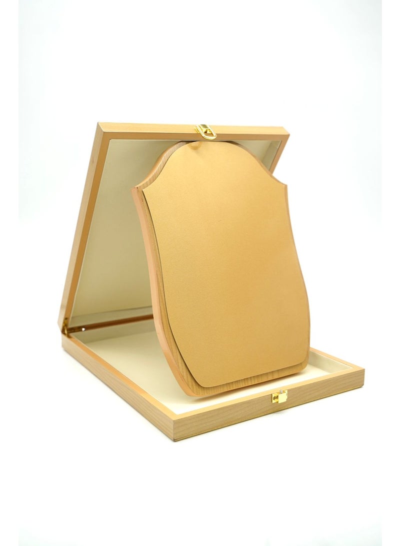 ركس درع تكريم فاخر مقاس M مع صندوق خشبي و لوحة نحاسية للطباعة 69729