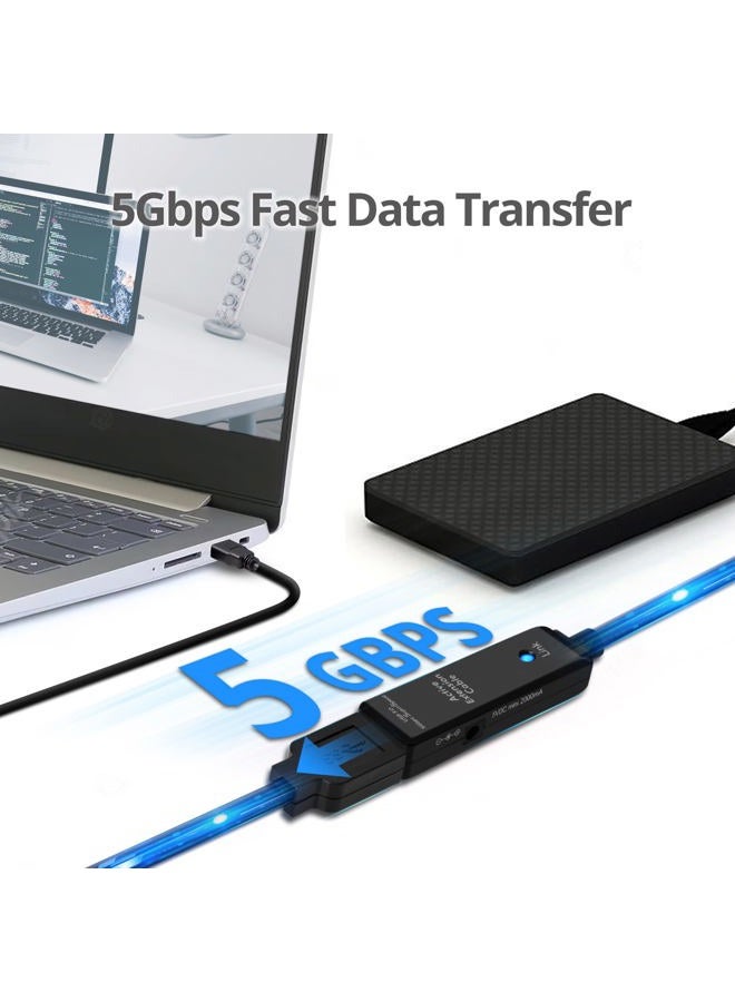Siig Usb 3.0 Active Repeater Cable 20-Meters (Ju-Cb0811-S1) Black - Image 4