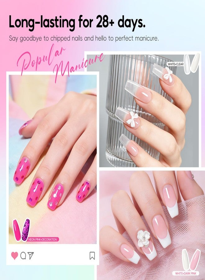Coscelia Acrylic Nail Kit for Beginners with Everything 24 Colors Glitter Powder 6PC Acrylic Powder with Drill and U V Light Complete Gel Manicure Kit Nail Stickers DIY Gifts for Women - Image 3