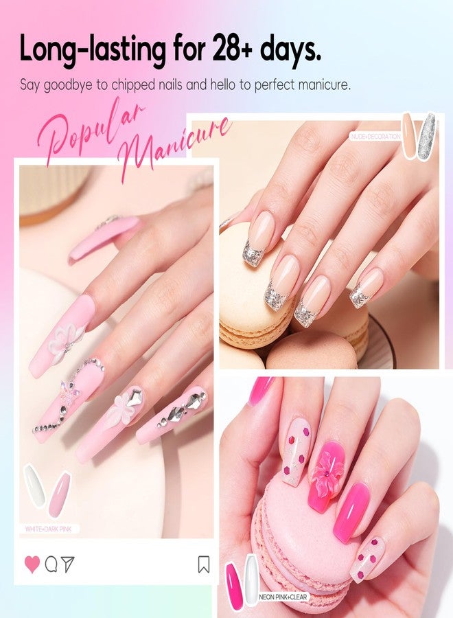 Coscelia Acrylic Nail Kit for Beginners with Everything 24 Colors Glitter Powder 6PC Acrylic Powder with Drill and U V Light Complete Gel Manicure Kit Nail Stickers DIY Gifts for Women - Image 2