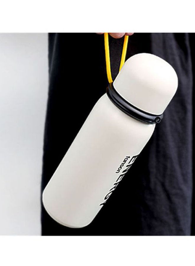 NIBEMINENT Heat Preservation Water Bottle White/Black - Image 5