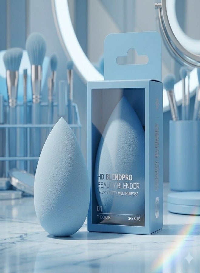 Beauty Blender Makeup Sponge for Flawless Makeup Application | Soft Latex Free Blending Sponge for Foundation, Concealer & Cream Makeup | Reusable | Random Color Shipped As Per Availibility (Multicolor) - Image 4